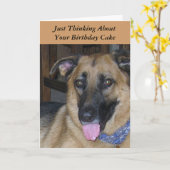 Verjaardagstaart Pavlov Dog Humor Kaart (Gele Bloem)