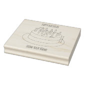 Verjaardagstaart plan rubberstempel (Stempel)