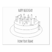 Verjaardagstaart plan rubberstempel (Afrduk)