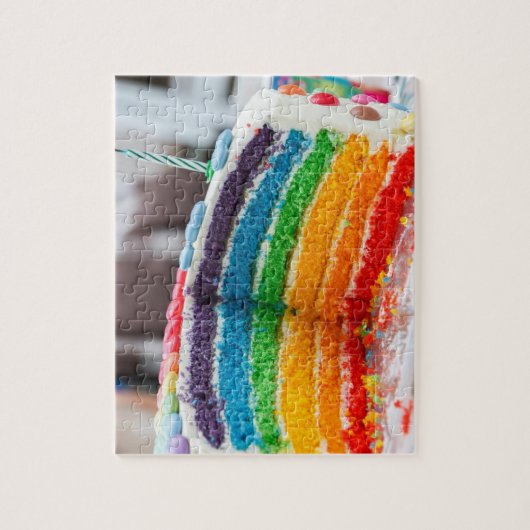 verjaardagstaart puzzel legpuzzel (Verticaal)