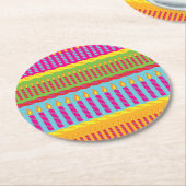 verjaardagstaart ronde kartonnen onderzetter (Gebogen)