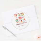 Verjaardagstaart Ronde Sticker (Envelop)