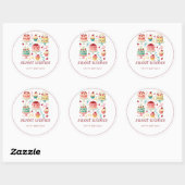 Verjaardagstaart Ronde Sticker (Vel)