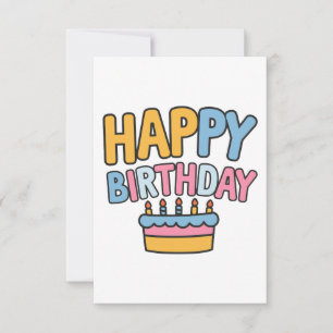 Verjaardagstaart RSVP Kaartje