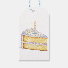 Verjaardagstaart Slice Gift Label Cadeaulabel