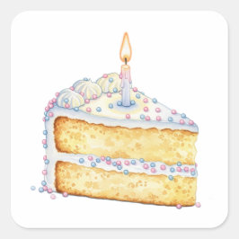 Verjaardagstaart Slice Sticker