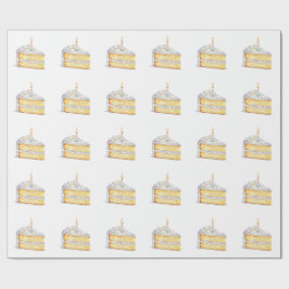 Verjaardagstaart Slice Wrapping Paper Cadeaupapier