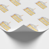 Verjaardagstaart Slice Wrapping Paper Cadeaupapier (Hoek)