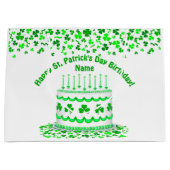 Verjaardagstaart St. Patrick's Day Aanpasbare Kaar Groot Cadeauzakje (Voorkant)