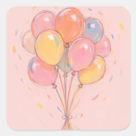 Verjaardagstaart stickers of envelopzegels