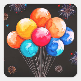 Verjaardagstaart stickers of envelopzegels