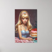 Verjaardagstaart Stretched Canvas Print (Voorkant)