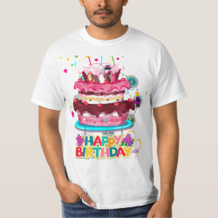 verjaardagstaart t-shirt
