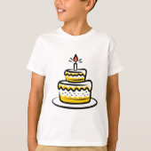 Verjaardagstaart T-shirt | Fun Celebration T-shirt (Voorkant)