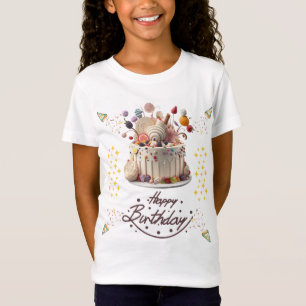 Verjaardagstaart T-shirt voor meisjes