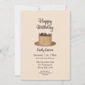 Verjaardagstaart Uitnodigingskaart Kaart (Voorkant)