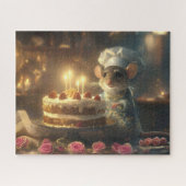 Verjaardagstaart van Fabulous Mice Baker Legpuzzel (Horizontaal)