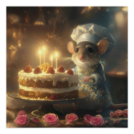 Verjaardagstaart van Fabulous Mice Baker Perfect Poster