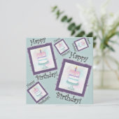 Verjaardagstaart Verjaardagskaarten (Staand voorkant)