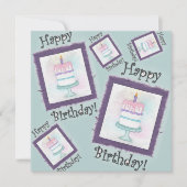 Verjaardagstaart Verjaardagskaarten (Voorkant)