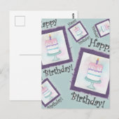 Verjaardagstaart Verjaardagskaarten Briefkaart (Voorkant / Achterkant)