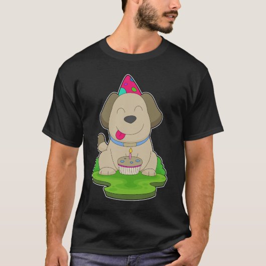 Verjaardagstaart voor honden t-shirt (Voorkant)