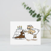 verjaardagstaart voor schapen briefkaart (Staand voorkant)