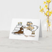 verjaardagstaart voor schapen kaart (Gele Bloem)