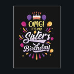 Verjaardagstaart voor zus grappige broer briefkaart<br><div class="desc">Verjaardagstaart voor zus grappige broer. Verjaardagsviering familie zusters.</div>