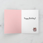 Verjaardagstaart Zwart Labrador Cartoon Plain Kaart (Binnen)