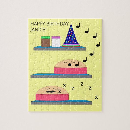 Verjaardagstaarten wachten om te worden bevroren legpuzzel (Verticaal)