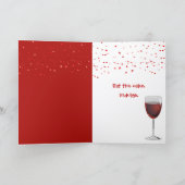 Verjaardagstaartje in een rode schoen kaart (Binnen)