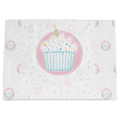 Verjaardagstaartje met Kaars Groot Cadeauzakje (Voorkant)