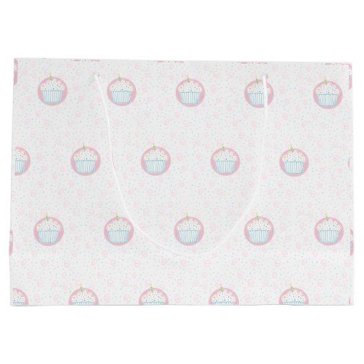 Verjaardagstaartje met Kaars Groot Cadeauzakje (Achterkant)