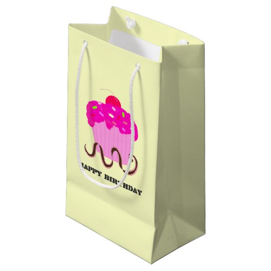 Verjaardagstaartjes Klein Cadeauzakje (Voorkant Gekanteld)