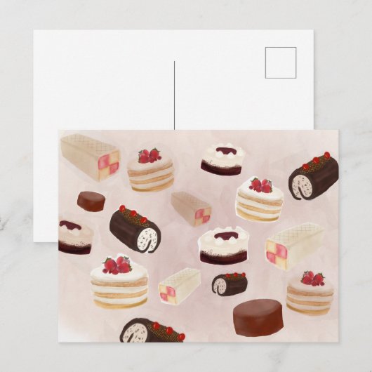 Verjaardagstaartparade Briefkaart (Voorkant / Achterkant)