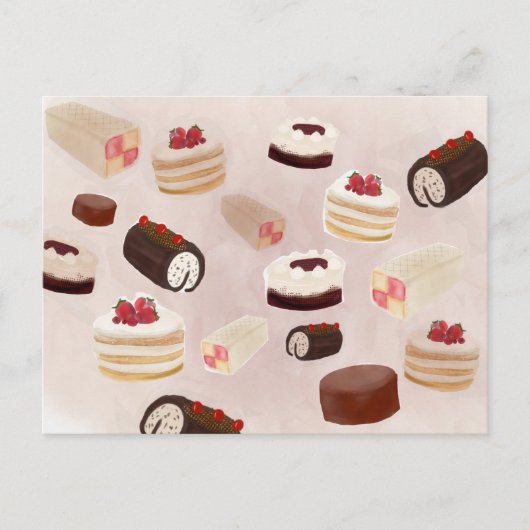 Verjaardagstaartparade Briefkaart (Voorkant)