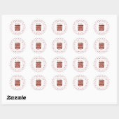Verjaardagstaartstickers Ronde Sticker (Vel)