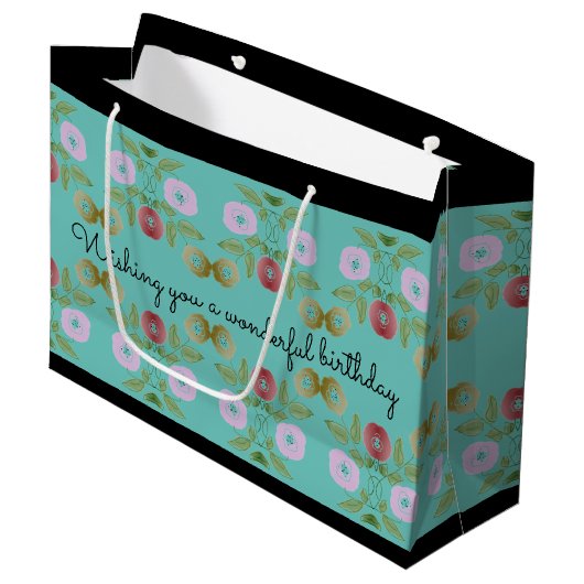 Verjaardagstas Groot Cadeauzakje (Voorkant Gekanteld)