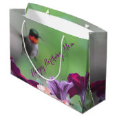 Verjaardagstas Hummingbird Large Cadeautasje (Achterkant Gekanteld)