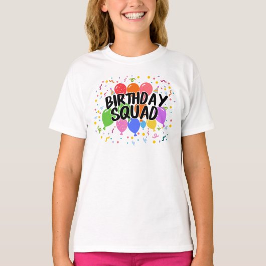 Verjaardagsteam T-shirt (Voorkant)