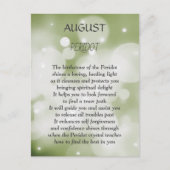 verjaardagsteen van augustus Peridot Briefkaart (Voorkant)