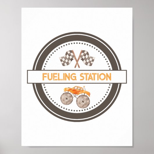Verjaardagsteken tankstation poster (Voorkant)
