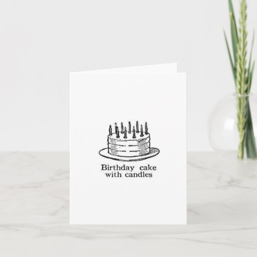  verjaardagstekening bedankkaart (Voorkant)