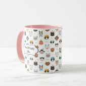 Verjaardagstekst op Mok met Leuke Katten (Voorkant links)