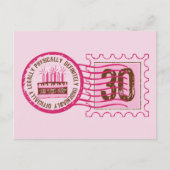 Verjaardagstempel 30 Briefkaart (Voorkant)