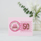 Verjaardagstempel 50 Briefkaart (Staand voorkant)