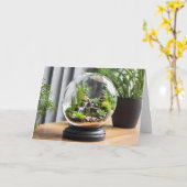 Verjaardagsterrarium met watervallen en Planten Kaart (Gele Bloem)