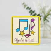 Verjaardagstheater, musical of filmfeest met notit kaart (Staand voorkant)