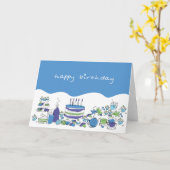 verjaardagsthee kaart (Gele Bloem)